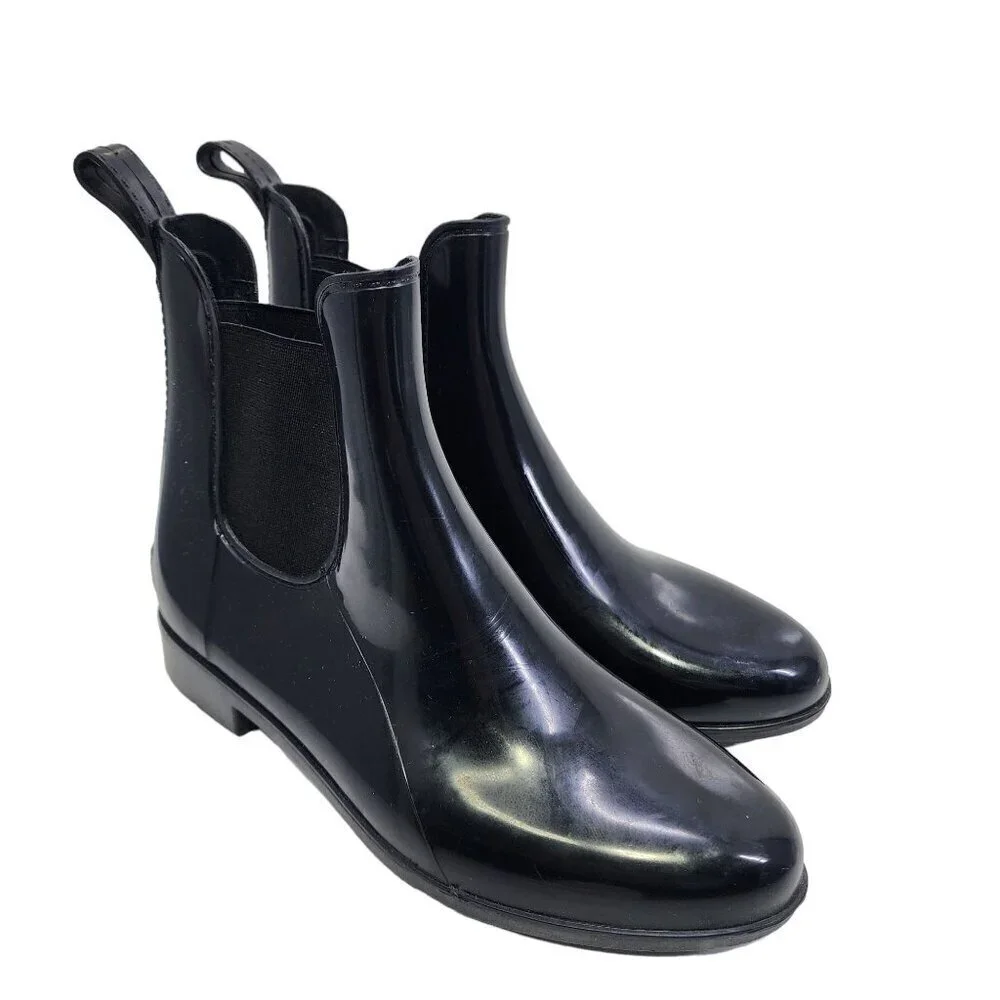 Sam Edelman Tinsley Womens Rubber Man Made Rain Boots Size 7 Black‎